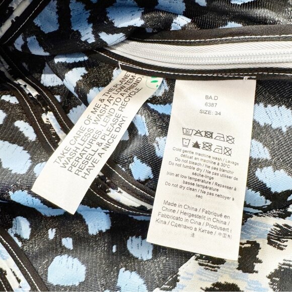 NWT Ganni Crispy Jacquard V-Neck Blouse - Picture 7 of 8